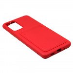 Wholesale Slim TPU Soft Card Slot Holder Sleeve Case Cover for Samsung Galaxy A82 5G (Red)